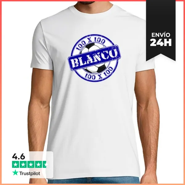 Camiseta Hombre Clásica Real Madrid Blanco LaTostadora