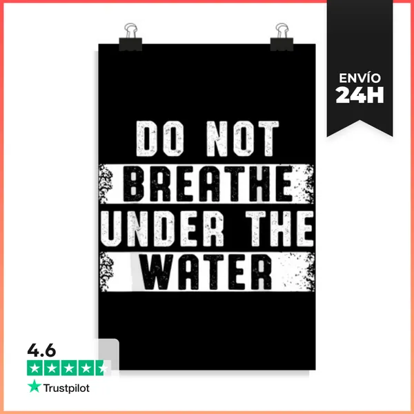Póster Vertical No Respires Bajo El Agua LaTostadora