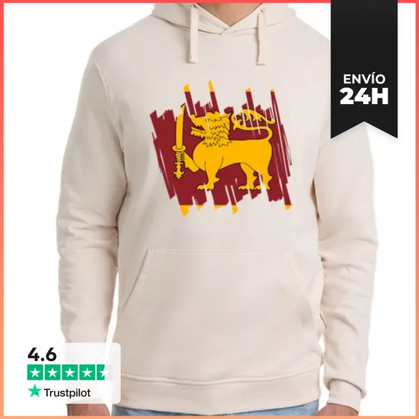 Sudadera Unisex Con Capucha Bandera Sri Lanka LaTostadora