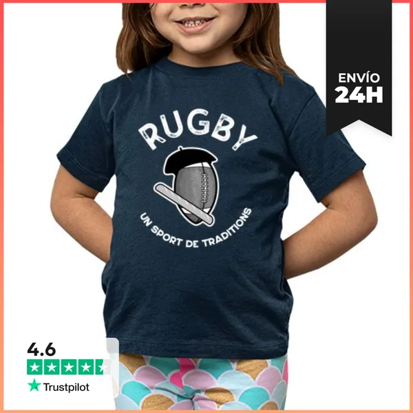 Camiseta Clásica Para Niños Rugby Un Sort De Tradicion Original