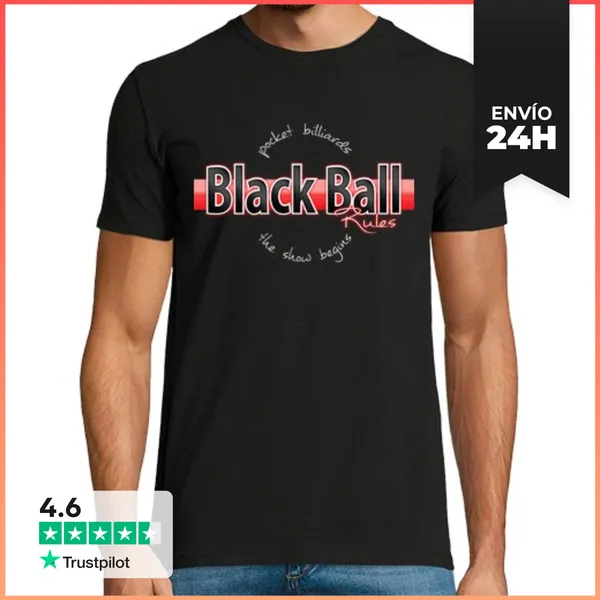 Camiseta Hombre Clásica Black Ball Rules LaTostadora