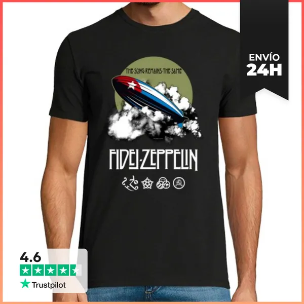 Camiseta Hombre Clásica Fidel Zeppelin LaTostadora