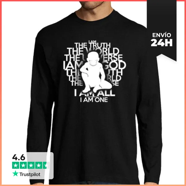 Camiseta Hombre Manga Larga La Verdad - Versión Blanca