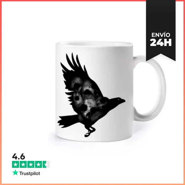 Taza Calaveras De Cuervo LaTostadora