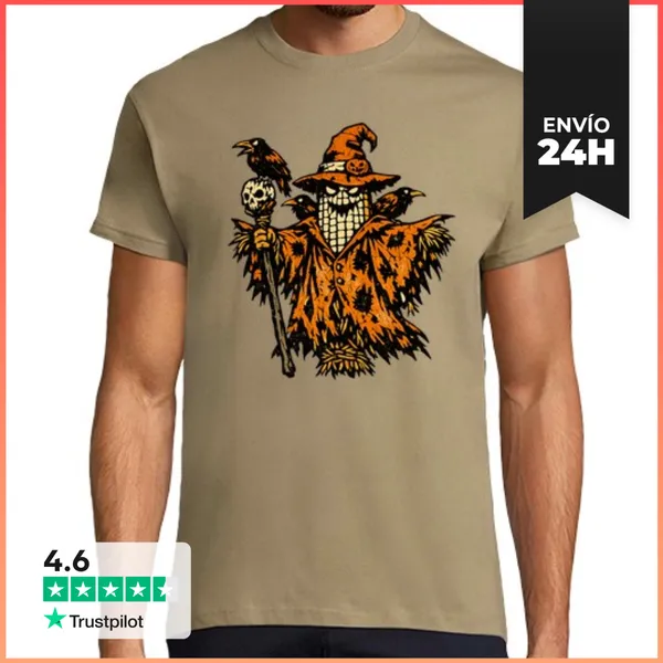 Camiseta Hombre Clásica Espantapájaros De Maíz Comandante