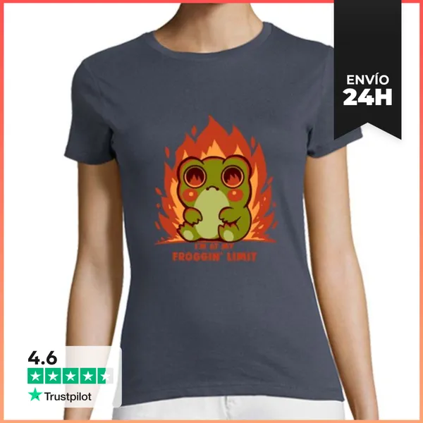 Camiseta Mujer Clásica En Mi Límite De Rana - Camiseta De Mujer