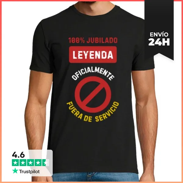 Camiseta Hombre Clásica Leyenda Oficialmente Fuera De Servicio
