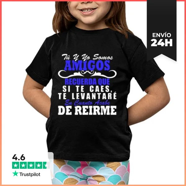 Camiseta Clásica Para Niños Te Levantaré Somos Amigos LaTostadora