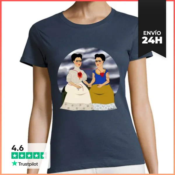 Camiseta Mujer Clásica Las Dos Fridas LaTostadora