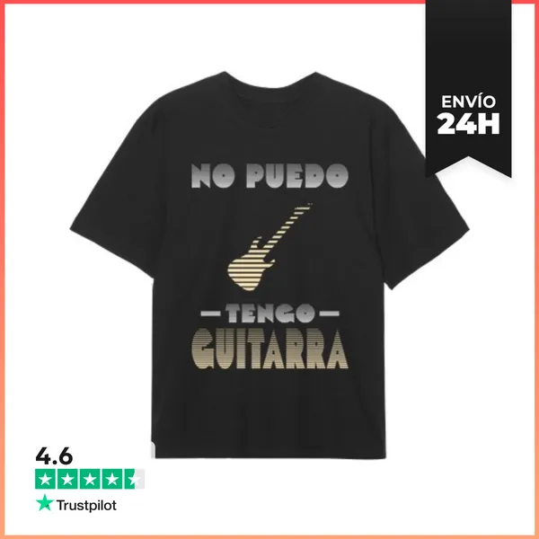 Camiseta Oversize No Puedo Tengo Guitarra Camiseta Oversize