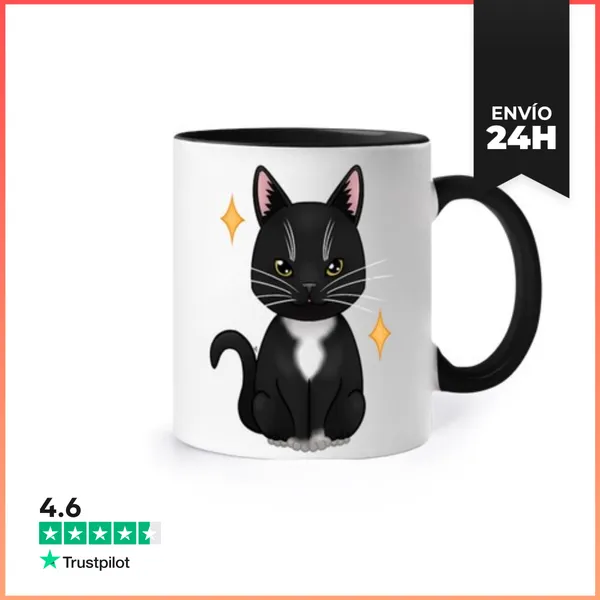 Taza De Colores Gato Doméstico Esmoquin LaTostadora