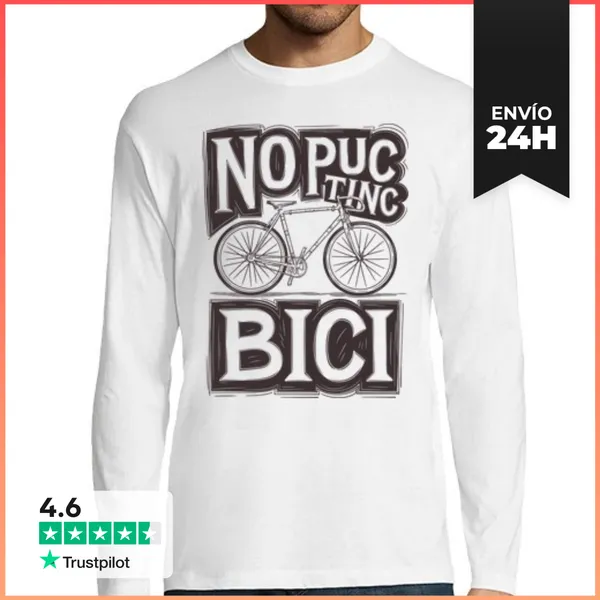 Camiseta Hombre Manga Larga No Puc Tinc Bici LaTostadora
