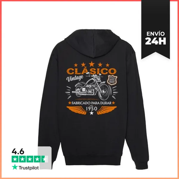 Sudadera Unisex Con Capucha Clásico Edición Limitada 1950 Regalo