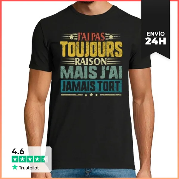 Camiseta Hombre Clásica Camiseta Humorística Para Hombres Jai Pas