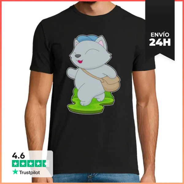 Camiseta Hombre Clásica Bolso De Hombro Con Forma De Gato