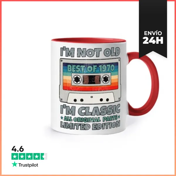 Taza De Colores Lo Mejor De 1970 Regalo De Edición Limi