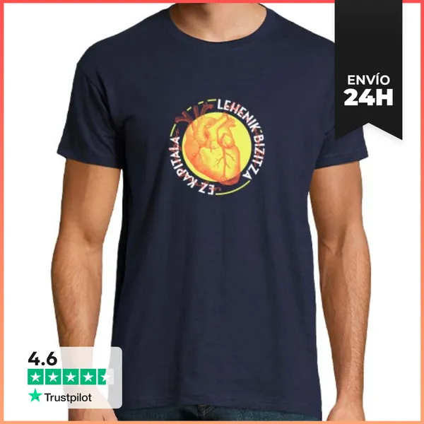 Camiseta Hombre Clásica Lehenik Bizitza, Ez Kapitala LaTostadora