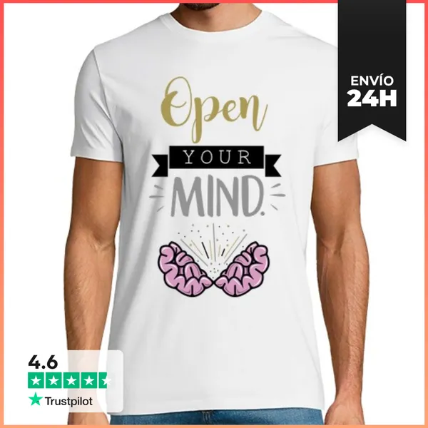 Camiseta Hombre Clásica Open Your Mind LaTostadora