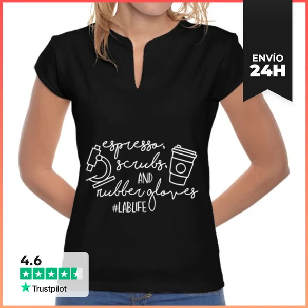 Camiseta Mujer Cuello Mao Guantes De Goma Divertidos De