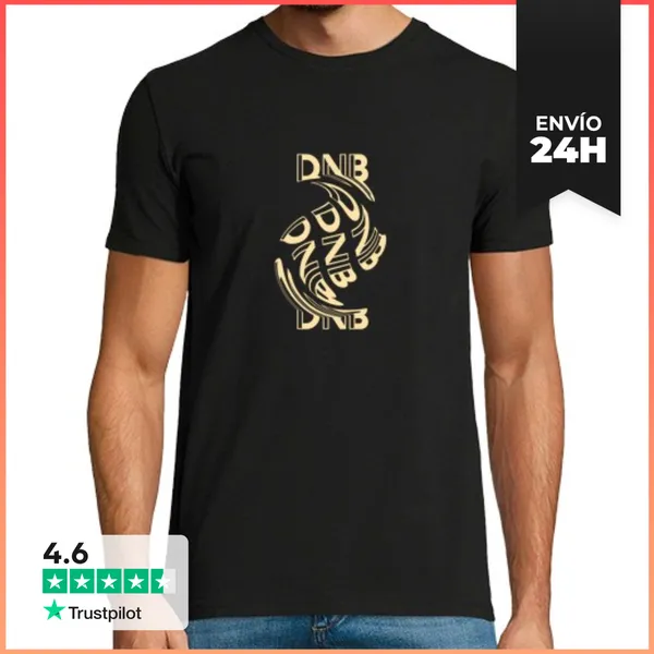 Camiseta Hombre Clásica Ropa Dnb Festival De Música Dnb Drum And