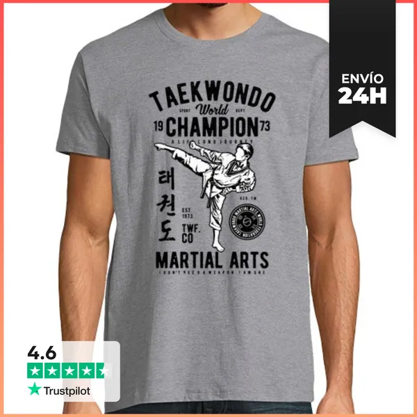 Camiseta Hombre Clásica Taekwondon World Champion LaTostadora