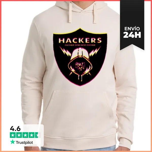 Sudadera Unisex Con Capucha Hackers - Neither God Nor Master