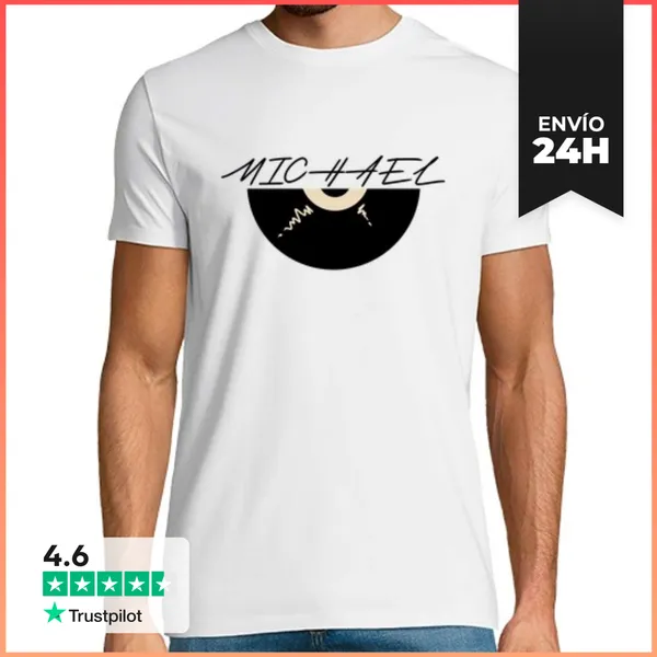 Camiseta Hombre Clásica Nombre Vintage De Michael LaTostadora