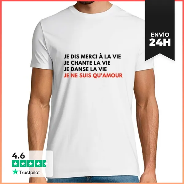 Camiseta Hombre Clásica Le Digo Gracias A La Vida LaTostadora