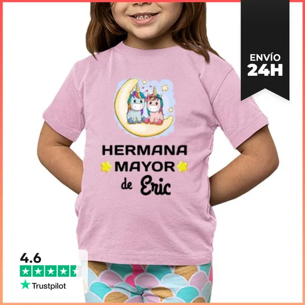 Camiseta Clásica Para Niños Hermana Mayor De... LaTostadora