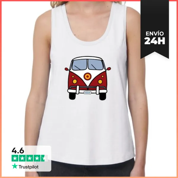 Camiseta Mujer Sin Mangas, Loose Fit Surf Why LaTostadora