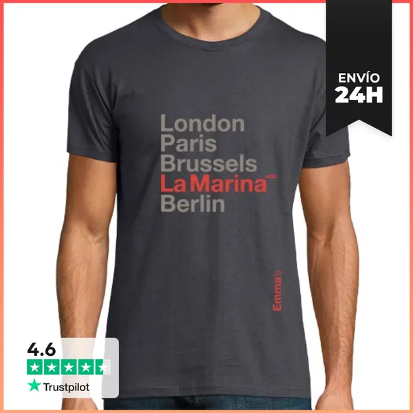 Camiseta Hombre Clásica Hombre, Manga Corta, Gris Ratón, Calidad