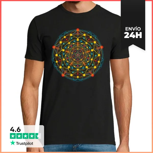 Camiseta Hombre Clásica Mandala Neural 1 LaTostadora
