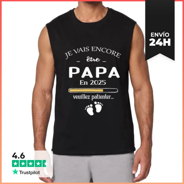 Camiseta Sin Mangas Anuncio De Embarazo De Papá 2025 Camise