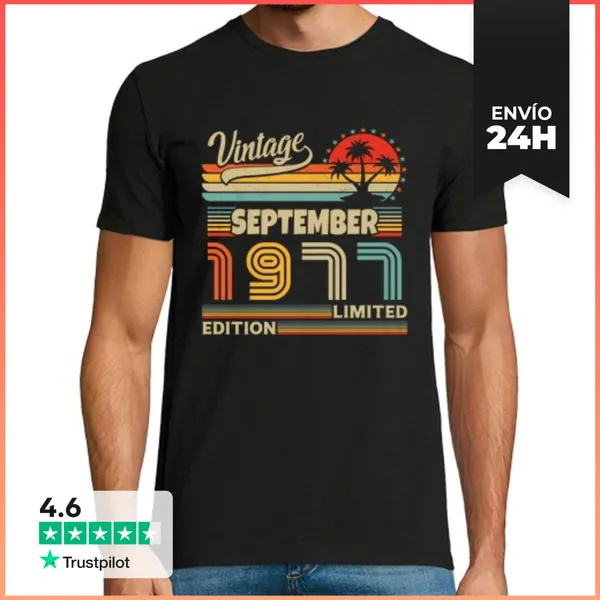 Camiseta Hombre Clásica Celebraciones De Cumpleaños Antiguas De