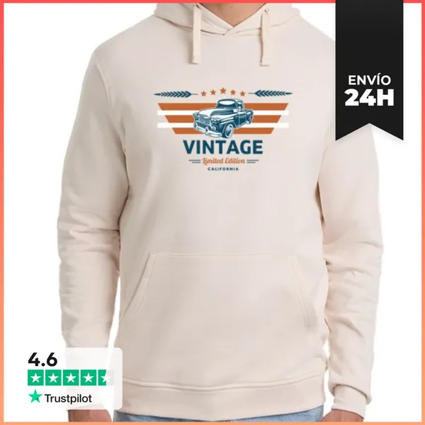 Sudadera Unisex Con Capucha Camioneta Vintage Edición Limitada De