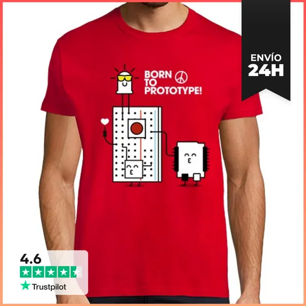 Camiseta Hombre Clásica BORN TO PROTOTYPE LaTostadora