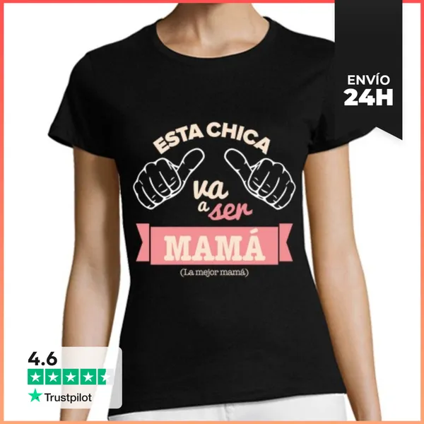 Camiseta Mujer Clásica Esta Chica Va A Ser Mamá, Embarazada - Día
