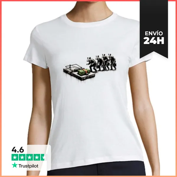 Camiseta Mujer Clásica La Plaga De La Humanidad LaTostadora