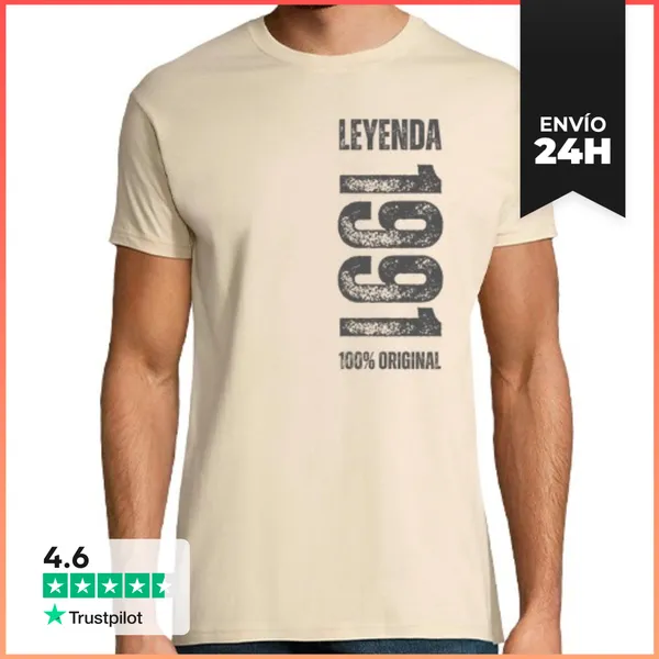 Camiseta Hombre Clásica Leyenda 1991 Cumpleanos Aniversario 03