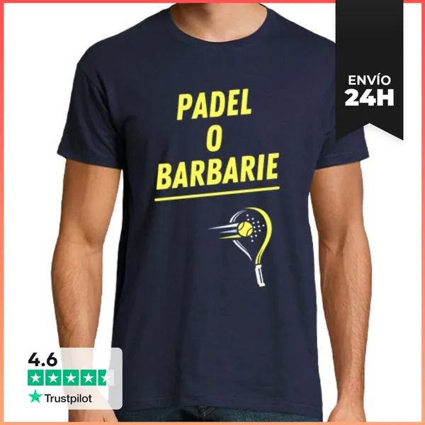 Camiseta Hombre Clásica Padel O Barbarie LaTostadora