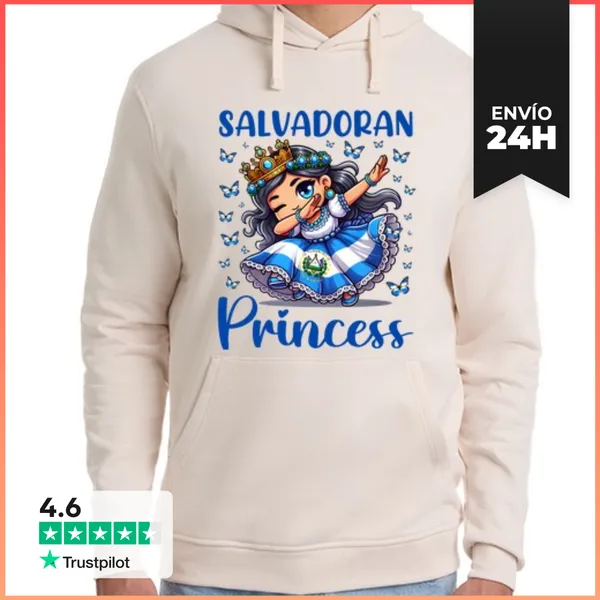 Sudadera Unisex Con Capucha Princesa Salvadoreña Haciendo Dabbing