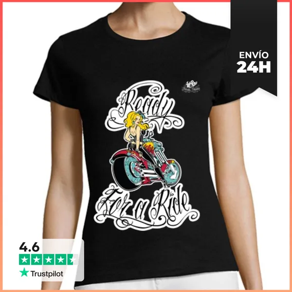 Camiseta Mujer Clásica Ready For A Ride LaTostadora