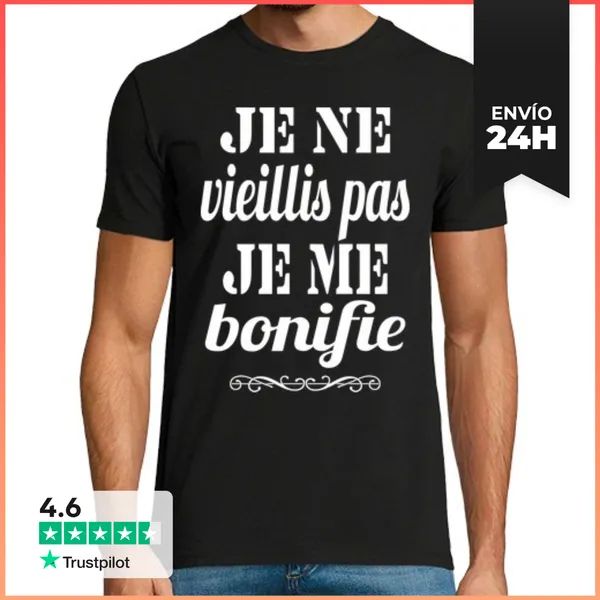 Camiseta Hombre Clásica No Estoy Envejeciendo, Estoy Mejorando