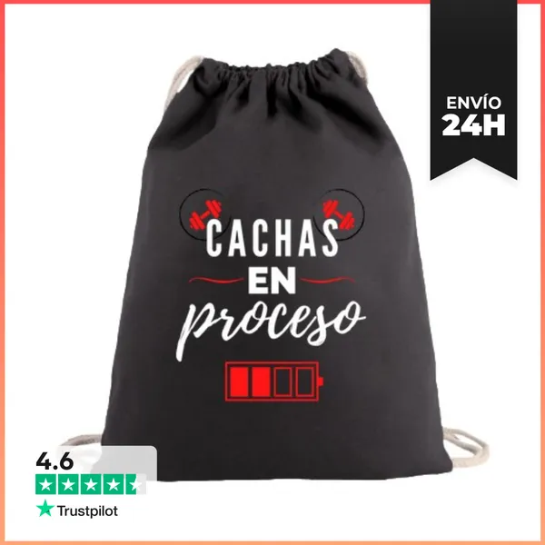 Mochila Saco Con Cuerdas Cachas En Proceso LaTostadora