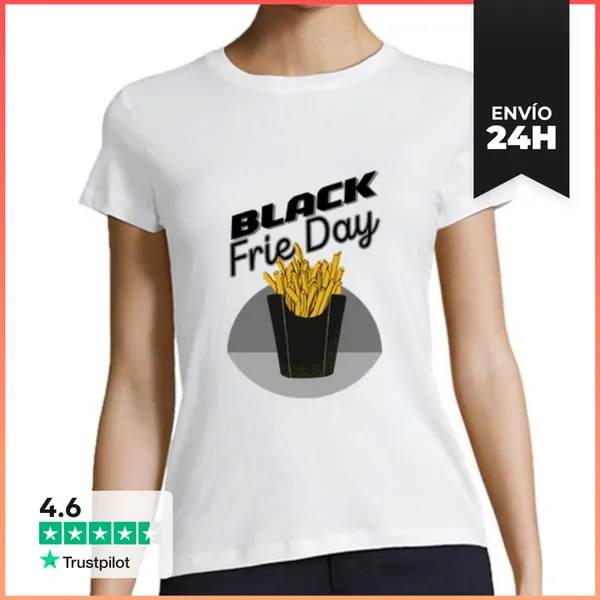 Camiseta Mujer Clásica Viernes Negro LaTostadora