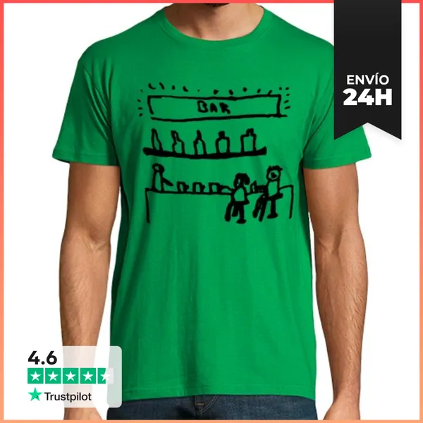 Camiseta Hombre Clásica Barras De Bar LaTostadora