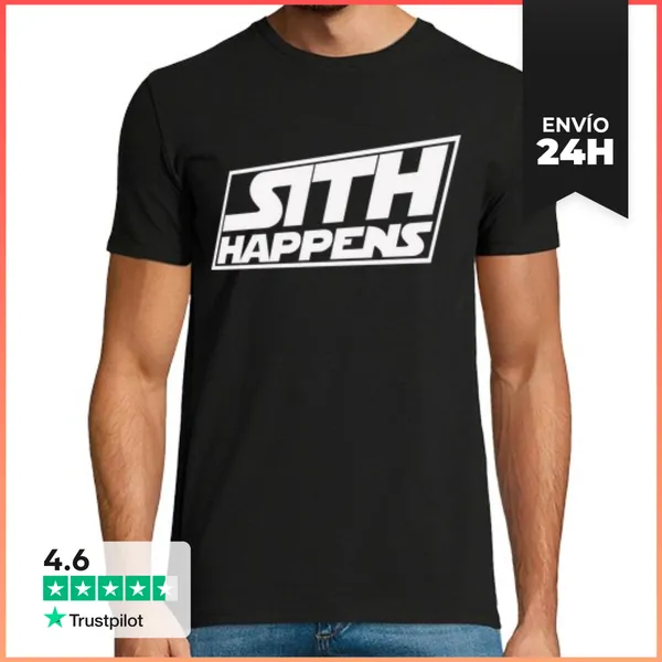 Camiseta Hombre Clásica Sith Happens White LaTostadora