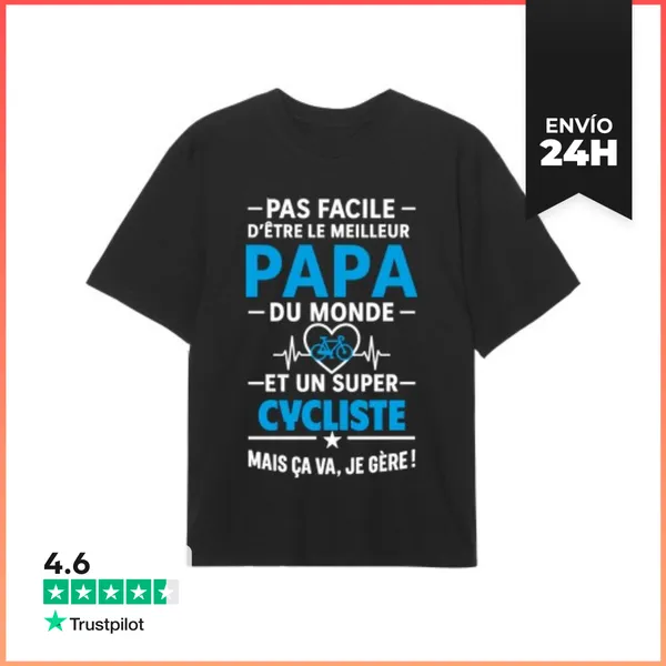 Camiseta Oversize Papá Ciclista Ciclismo Bicicleta Idea De Regalo