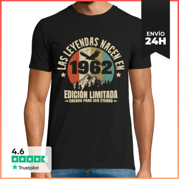 Camiseta Hombre Clásica Las Leyendas Nacen En 1962 LaTostadora