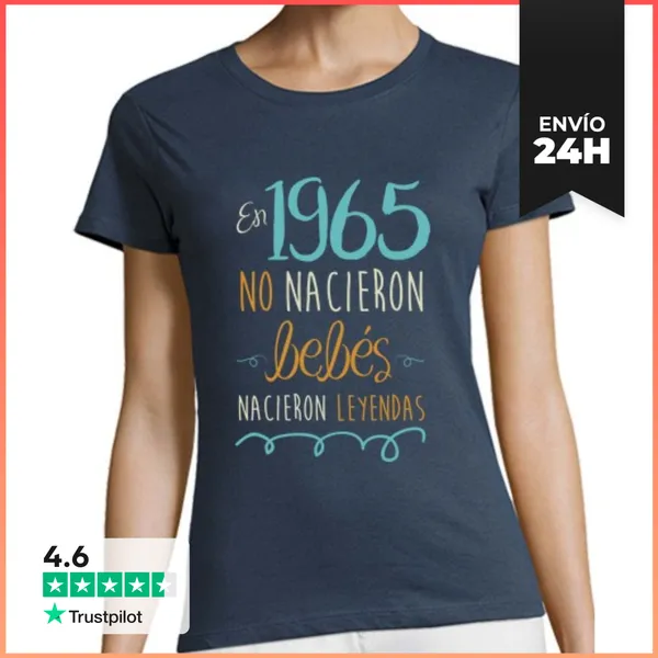 Camiseta Mujer Clásica En 1965, No Nacieron Bebés, Nacieron
